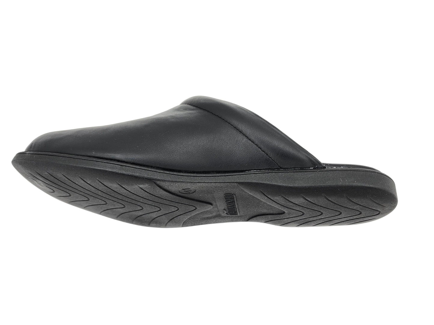 1 - Premium Genuine Leather Mens Slippers - Black - Made in Brazil - Italianinho