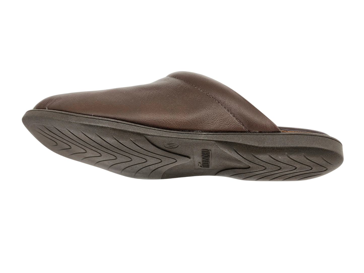 2 - Premium Genuine Leather Mens Slippers - Coffee - Made in Brazil - Italianinho